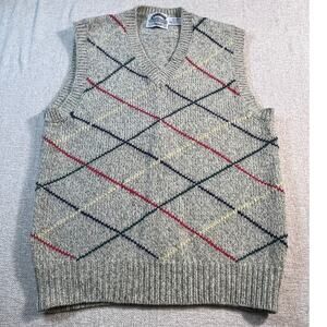 Cambridge Dry Goods Men’s Large Cream Wool Vest Vintage Heritage Knitwear Layer